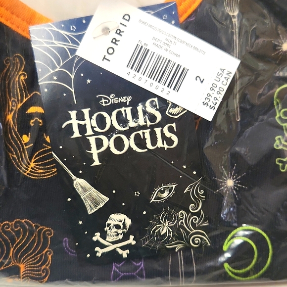❤️NWT VINTAGE TORRID SCOOP BRALETTE HOCUS POCUS SANDEERSON SISTERS PLUS SIZE - Picture 7 of 14